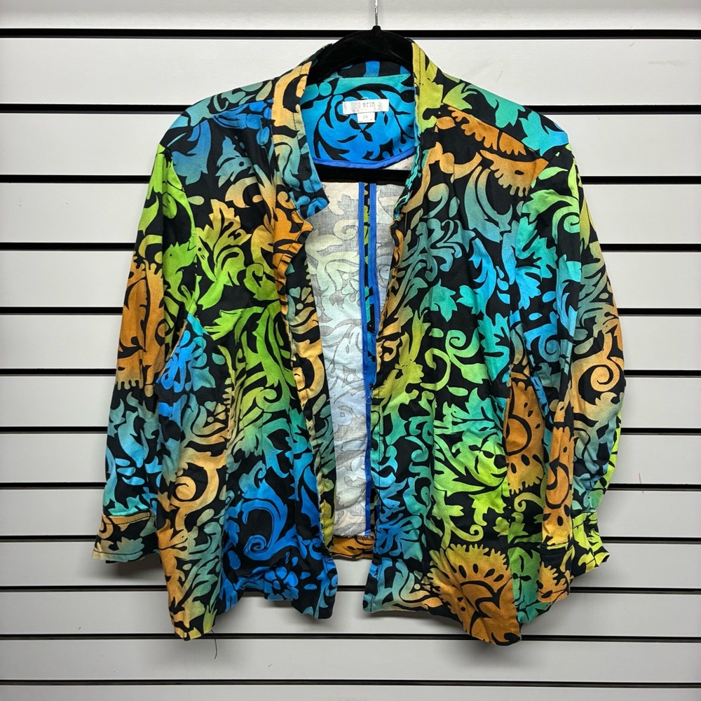Vibrant Multicolor Patterned Blazer